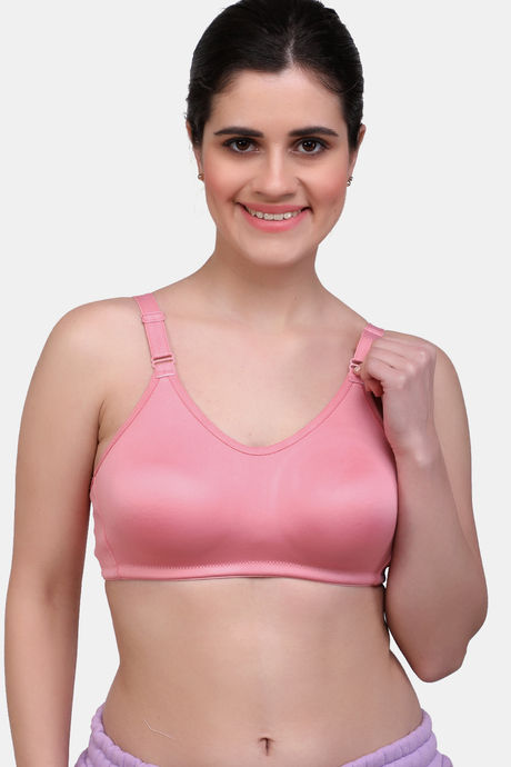 Maroon Clothing Single Layered Non Wired Full Coverage T-Shirt Bra - Carrot — image 4