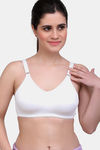 Maroon Clothing Single Layered Non Wired Full Coverage T-Shirt Bra - White — thumbnail 4