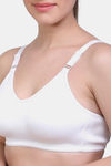 Maroon Clothing Single Layered Non Wired Full Coverage T-Shirt Bra - White — thumbnail 5