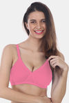 Maroon Clothing Double Layered Non Wired Full Coverage T-Shirt Bra - Rose — thumbnail 1