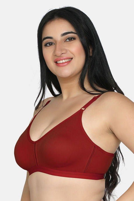 Maroon Clothing Double Layered Non Wired 3/4Th Coverage T-Shirt Bra (Pack of 2) - Multicolor — image 3