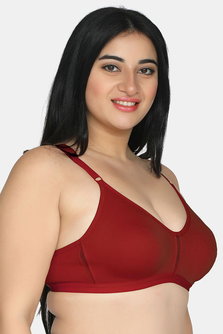 Maroon Clothing Double Layered Non Wired 3/4Th Coverage T-Shirt Bra (Pack of 2) - Multicolor — image 4