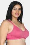 Maroon Clothing Double Layered Non Wired 3/4Th Coverage T-Shirt Bra - Rose — thumbnail 2
