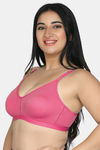 Maroon Clothing Double Layered Non Wired 3/4Th Coverage T-Shirt Bra - Rose — thumbnail 3