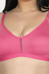 Maroon Clothing Double Layered Non Wired 3/4Th Coverage T-Shirt Bra - Rose — thumbnail 5