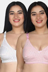 Maroon Clothing Double Layered Non Wired Full Coverage Super Support Bra (Pack of 2) - Multicolor — thumbnail 1