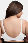 Maroon Clothing Single Layered Non Wired Full Coverage Minimiser Bra - White — thumbnail 3