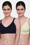 Maroon Clothing Single Layered Non Wired Full Coverage Minimiser Bra (Pack of 2) - Multicolor — thumbnail 1