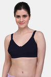 Maroon Clothing Single Layered Non Wired Full Coverage Minimiser Bra - Black — thumbnail 1