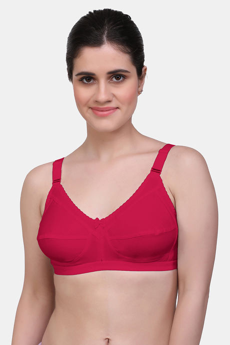 Maroon Clothing Single Layered Non Wired Full Coverage Minimiser Bra (Pack of 3) - Multicolor — image 6