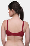 Maroon Clothing Single Layered Non Wired Full Coverage Minimiser Bra - Maroon — thumbnail 3