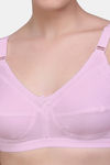 Maroon Clothing Single Layered Non Wired Full Coverage Minimiser Bra - Pink — thumbnail 4
