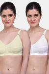 Maroon Clothing Single Layered Non Wired Full Coverage Minimiser Bra (Pack of 2) - Multicolor — thumbnail 1