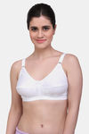Maroon Clothing Single Layered Non Wired Full Coverage Minimiser Bra - White — thumbnail 1