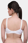 Maroon Clothing Single Layered Non Wired Full Coverage Minimiser Bra - White — thumbnail 3