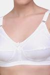 Maroon Clothing Single Layered Non Wired Full Coverage Minimiser Bra - White — thumbnail 4