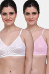 Maroon Clothing Single Layered Non Wired Full Coverage T-Shirt Bra (Pack of 2) - Multicolor — thumbnail 1