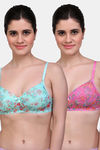 Maroon Clothing Double Layered Non Wired Medium Coverage T-Shirt Bra (Pack of 2) - Multicolor — thumbnail 1