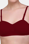 Maroon Clothing Double Layered Non Wired Medium Coverage T-Shirt Bra - Maroon — thumbnail 4