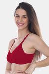 Maroon Clothing Double Layered Non Wired Full Coverage T-Shirt Bra (Pack of 3) - Multicolor — thumbnail 3