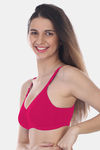 Maroon Clothing Double Layered Non Wired Full Coverage T-Shirt Bra (Pack of 3) - Multicolor — thumbnail 9