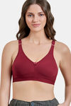 Maroon Clothing Double Layered Non Wired Full Coverage Sag Lift Bra - Maroon — thumbnail 1