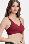 Maroon Clothing Double Layered Non Wired Full Coverage Sag Lift Bra - Maroon — thumbnail 2
