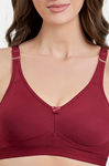 Maroon Clothing Double Layered Non Wired Full Coverage Sag Lift Bra - Maroon — thumbnail 4