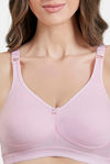 Maroon Clothing Double Layered Non Wired Full Coverage Sag Lift Bra - Pink — thumbnail 4