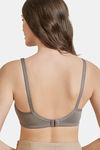Maroon Clothing Double Layered Non Wired Full Coverage Super Support Bra - Grey — thumbnail 3