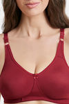 Maroon Clothing Double Layered Non Wired Full Coverage Super Support Bra - Maroon — thumbnail 4