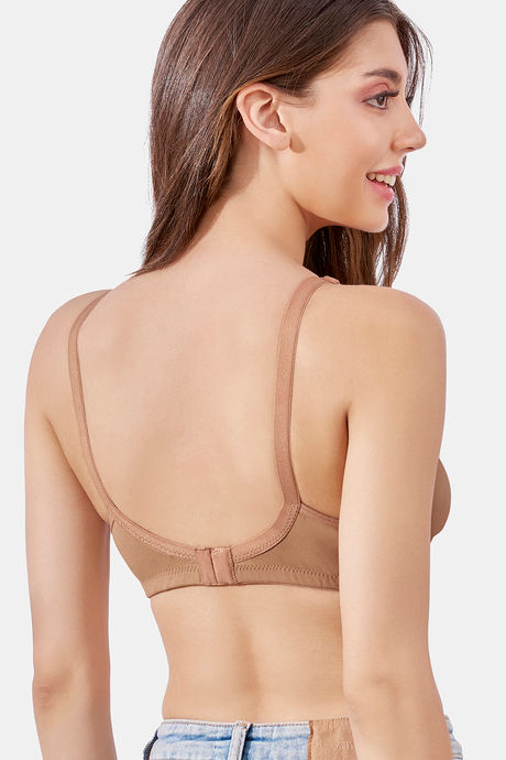 Maroon Clothing Double Layered Non Wired Full Coverage Super Support Bra - Nude — image 3