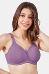 Maroon Clothing Double Layered Non Wired Full Coverage T-Shirt Bra - Purple — thumbnail 1