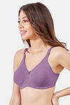 Maroon Clothing Double Layered Non Wired Full Coverage T-Shirt Bra - Purple — thumbnail 2