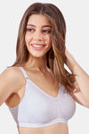 Maroon Clothing Double Layered Non-Wired Full Coverage T-Shirt Bra - White — thumbnail 2