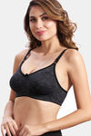 Maroon Clothing Double Layered Non Wired Full Coverage T-Shirt Bra - Black — thumbnail 3
