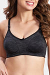 Maroon Clothing Double Layered Non Wired Full Coverage T-Shirt Bra - Black — thumbnail 5
