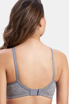 Maroon Clothing Double Layered Non Wired Full Coverage T-Shirt Bra - Grey — thumbnail 3