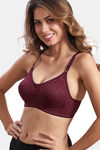 Maroon Clothing Double Layered Non Wired Full Coverage T-Shirt Bra - Maroon — thumbnail 2