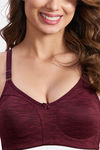 Maroon Clothing Double Layered Non Wired Full Coverage T-Shirt Bra - Maroon — thumbnail 4