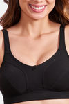 Maroon Clothing Double Layered Non Wired Full Coverage Sag Lift Bra - Black — thumbnail 5
