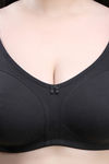 Maroon Clothing Double Layered Non Wired Full Coverage T-Shirt Bra - Black — thumbnail 4