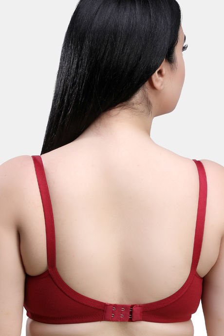 Maroon Clothing Double Layered Non Wired Full Coverage T-Shirt Bra - Maroon — image 2