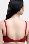 Maroon Clothing Double Layered Non Wired Full Coverage T-Shirt Bra - Maroon — thumbnail 2