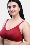 Maroon Clothing Double Layered Non Wired Full Coverage T-Shirt Bra - Maroon — thumbnail 3