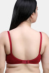 Maroon Clothing Double Layered Non Wired Full Coverage T-Shirt Bra - Maroon — thumbnail 3