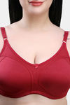 Maroon Clothing Double Layered Non Wired Full Coverage T-Shirt Bra - Maroon — thumbnail 4