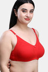 Maroon Clothing Double Layered Non Wired Full Coverage T-Shirt Bra - Red — thumbnail 2