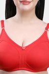Maroon Clothing Double Layered Non Wired Full Coverage T-Shirt Bra - Red — thumbnail 4