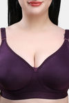 Maroon Clothing Double Layered Non Wired Full Coverage T-Shirt Bra - Purple — thumbnail 4